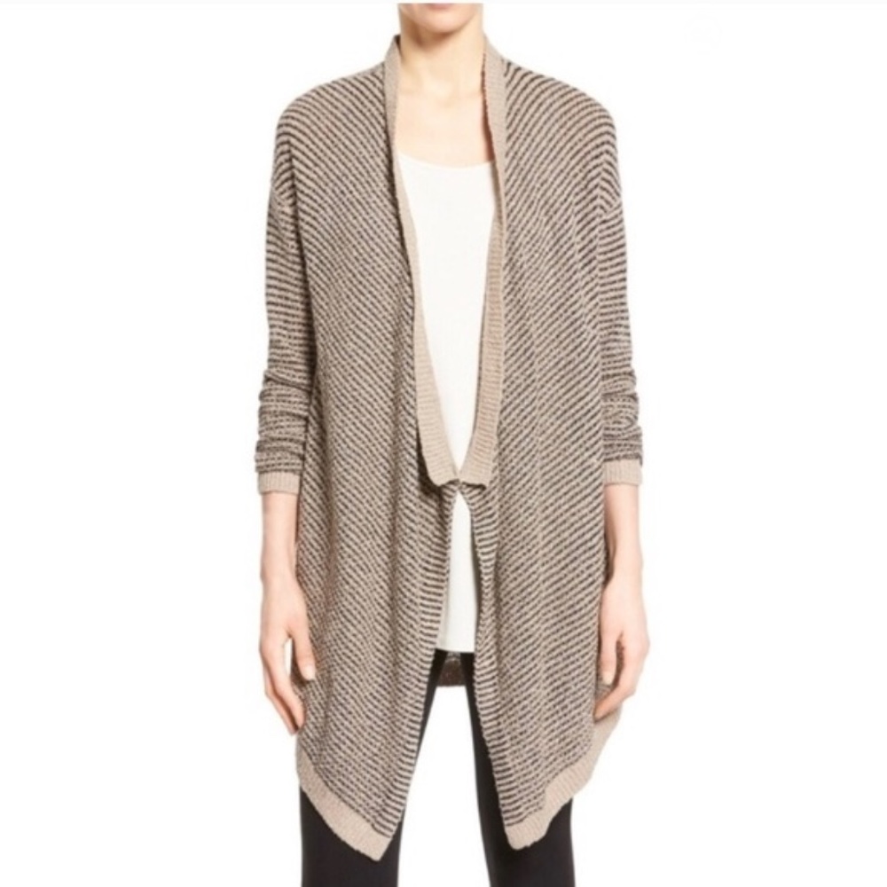 Eileen Fisher Boucle Cotton Waterfall Cardigan